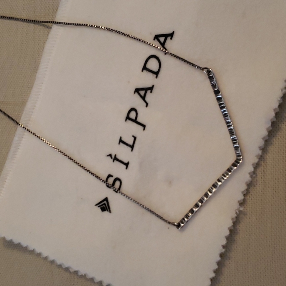 Silpada Sterling Silver adjustable necklace.